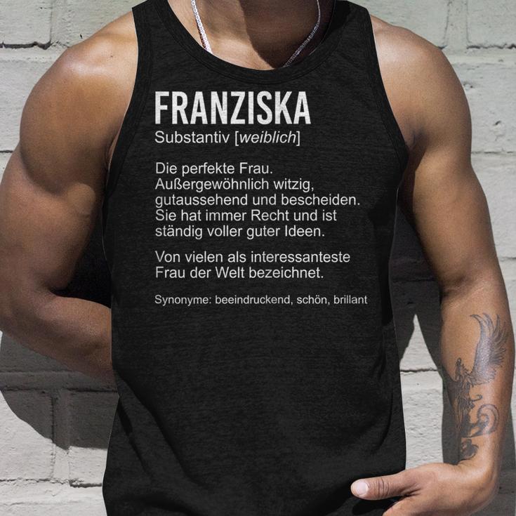 Franziska Lustig Spruch Definitionorname Geburtstag Tank Top Geschenke für Ihn