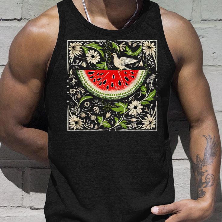 Free Palestine Fruit Watermelon Card Tank Top Geschenke für Ihn