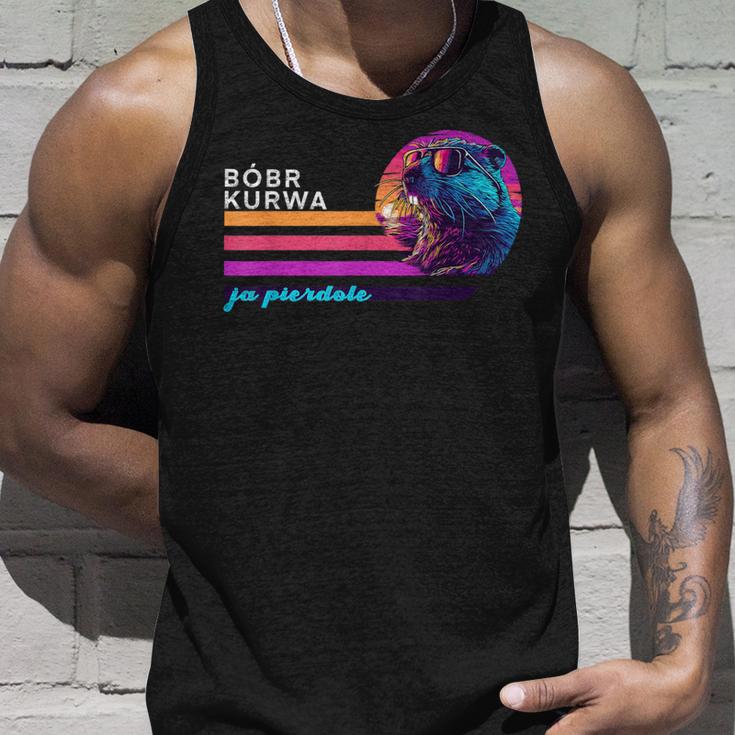 Polish Beaver Meme Bóbr Bober Kurwa Ja Pierdole Tank Top Geschenke für Ihn