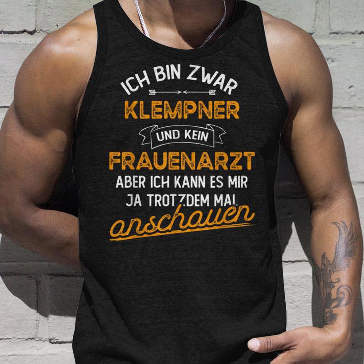 Slogan Installator Heizungsbauer Plumber S Tank Top Geschenke für Ihn