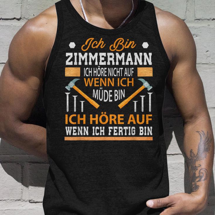 Slogan Zimmermann Idea For Craftsmen Tank Top Geschenke für Ihn