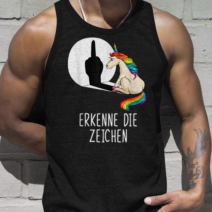 Unicorn Erkenne Die Zeichen Tank Top Geschenke für Ihn