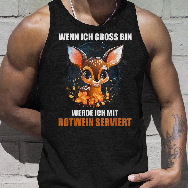 Wenn Ich Gross Bin Werde Ich Mit Rotwein Serviert Tank Top Geschenke für Ihn