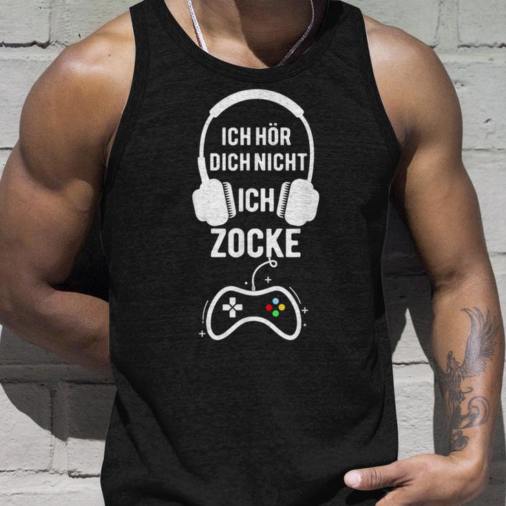 Gamer Ich Hör Dich Nicht Ich Zocke German Tank Top Geschenke für Ihn