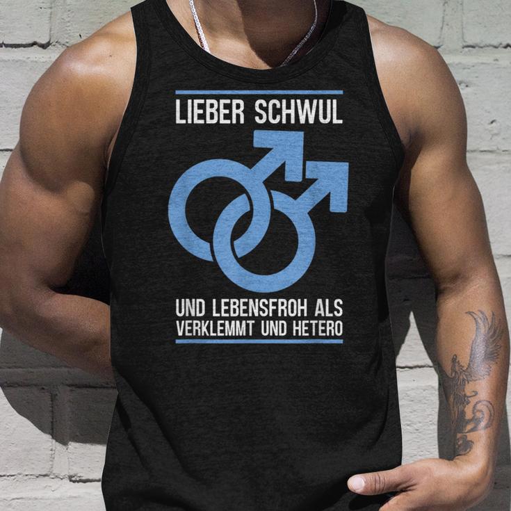 Gay Lieber Schwul Und Lebensfroh Alserlemmund Hetero Tank Top Geschenke für Ihn