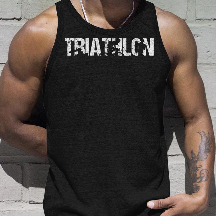 For Triathletes Sportsmen Retro Triathlon Cool Tank Top Geschenke für Ihn