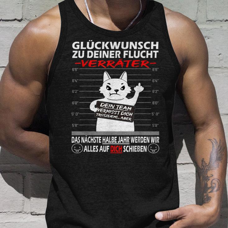 Glückwunsch Zu Deiner Flucht Neuen Job Cat S Tank Top Geschenke für Ihn