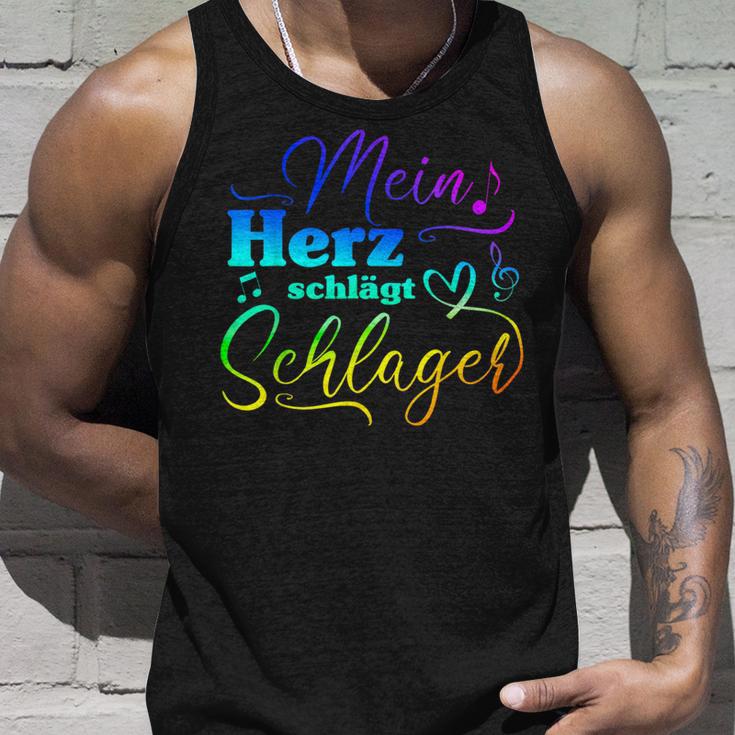 My Heart Beats For Schlagermusik Tank Top Geschenke für Ihn