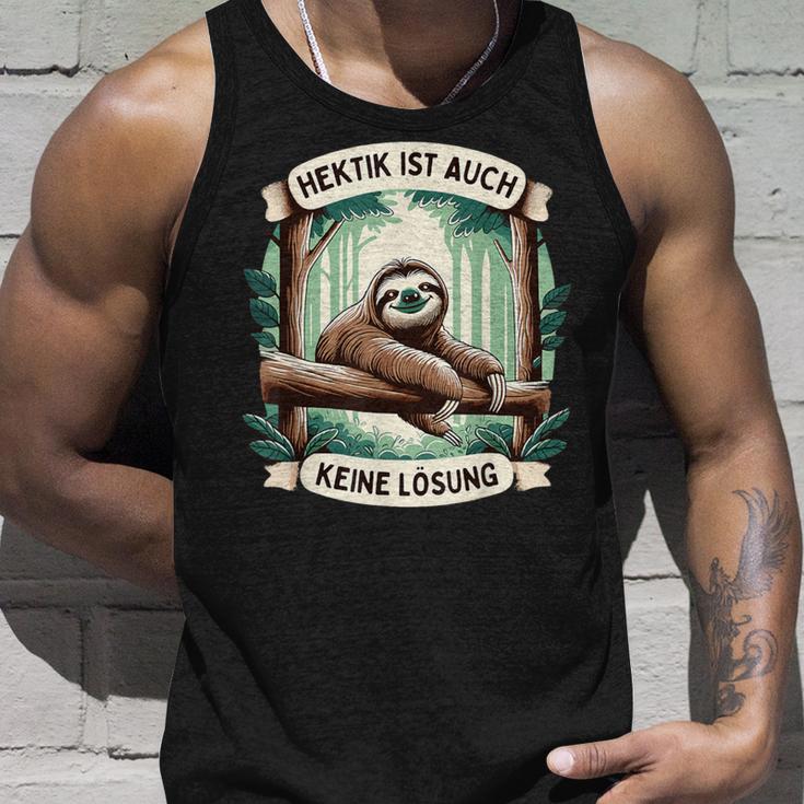 Hektik Ist Auch Keine Lösung Faultier Chillen Tank Top Geschenke für Ihn