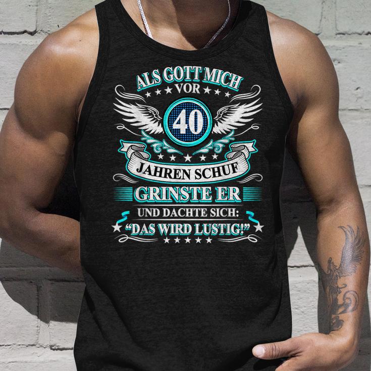 Herren Als Gott Michor 40 Jahen Krinste Er 40Th Birthday Tank Top Geschenke für Ihn