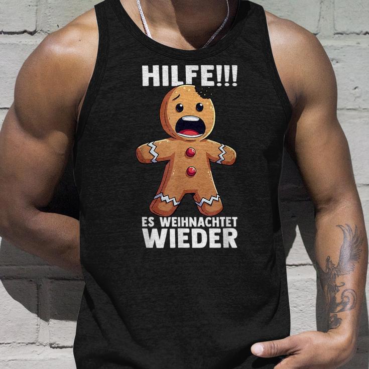 Hilfe Es Weihnachtet Wieder X Xmas Christmas Gingerbread Tank Top Geschenke für Ihn