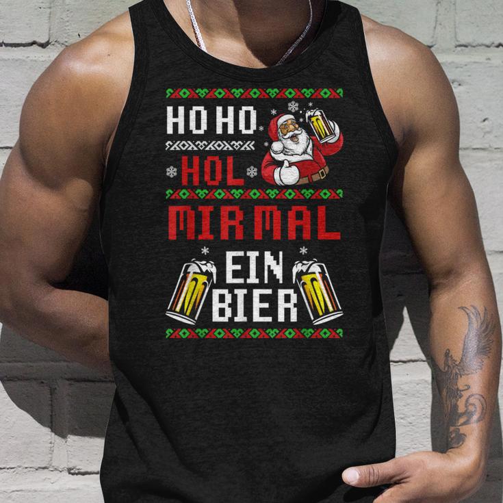 Ho Hol Mir Mal Ein Bier Christmas Santa Claus Tank Top Geschenke für Ihn