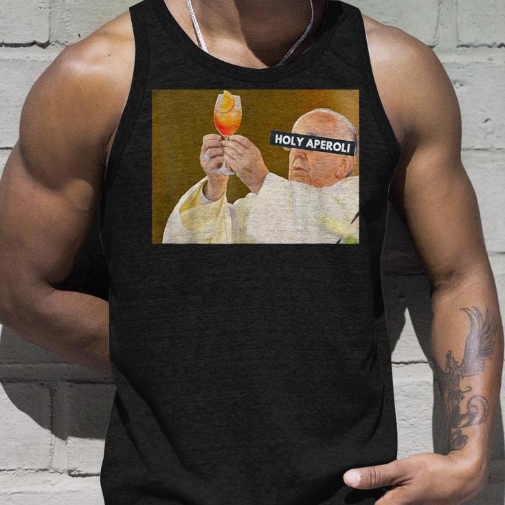 Holy Aperoli Gott Hält Ein Glas Wein Tank Top Geschenke für Ihn