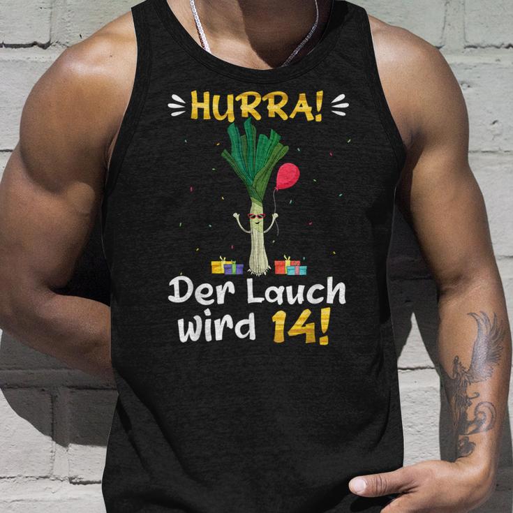 Hurra Der Lauch Wird 14 Boy 14Th Birthday Tank Top Geschenke für Ihn