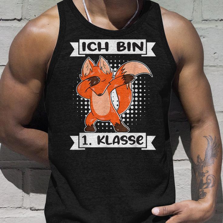 Ich Bin 1 Klasse Einschulung Junge Fuchs Schulanfang Schulan Tank Top Geschenke für Ihn