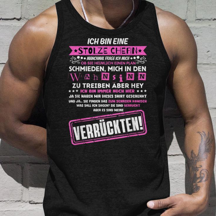 Ich Bin Eine Stolze Chefinon Einer Truppeerrückter Tank Top Geschenke für Ihn