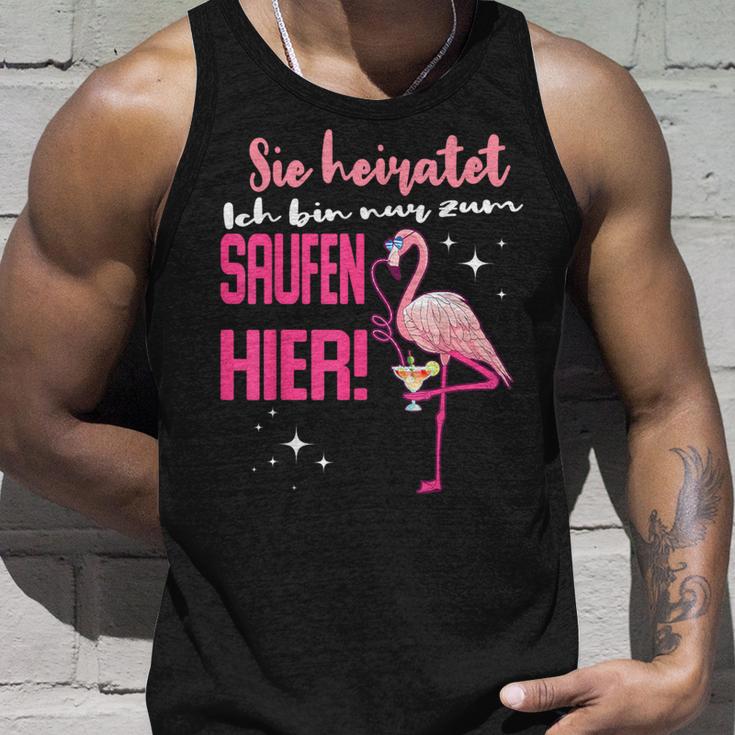 Ich Bin Nur Zum Saufen Hier I'm Just For The Saufen Her Tank Top Geschenke für Ihn