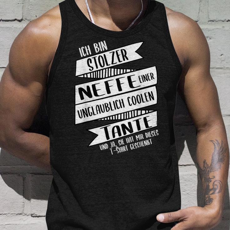 Ich Bin Stolzer Neffe Einer Coole Tante Patentantant Tank Top Geschenke für Ihn