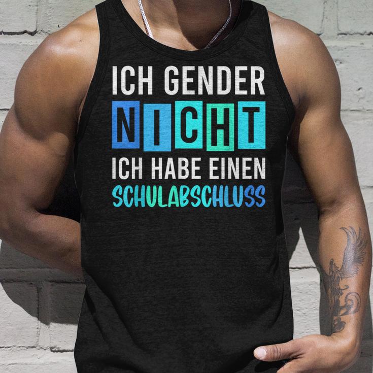 Ich Gender Nicht Ich Habe Einen Schulabschluss Blue Tank Top Geschenke für Ihn