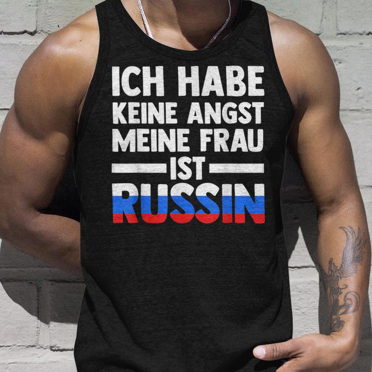 Ich Habe Keine Angst Meine Frau Ist Russin Tank Top Geschenke für Ihn