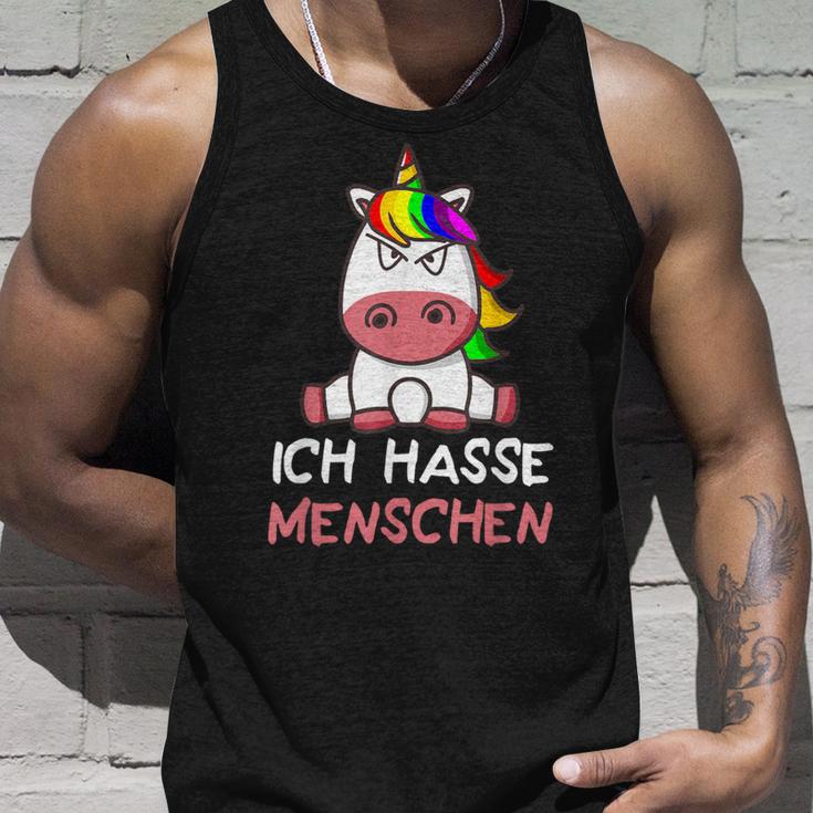 Ich Hasse Menschen Unicorn Tank Top Geschenke für Ihn