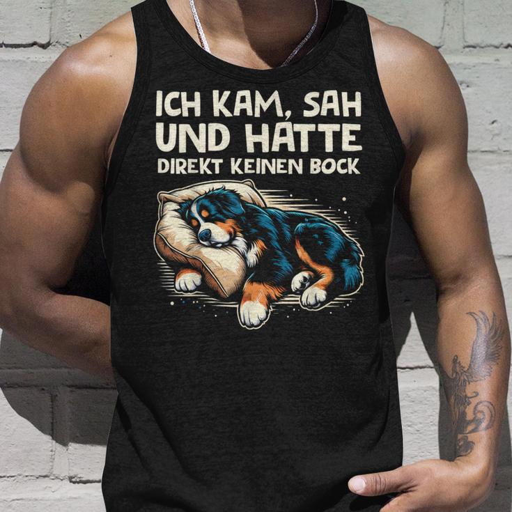 Ich Kam Sah Und Hatte Direkt Keinen Bock Bernese Mountain Dog Tank Top Geschenke für Ihn