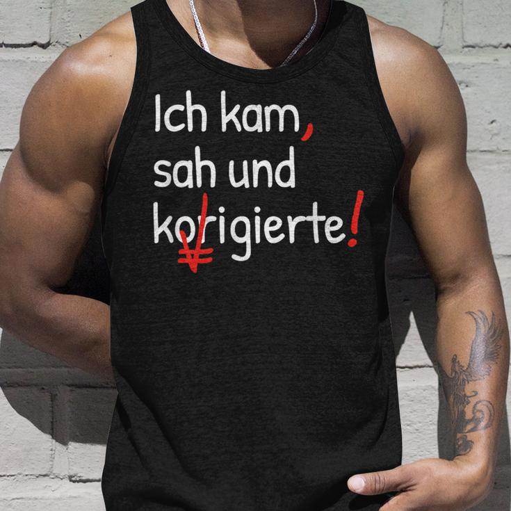 Ich Kam Sah Und Korrigierte Lehrerin Tank Top Geschenke für Ihn