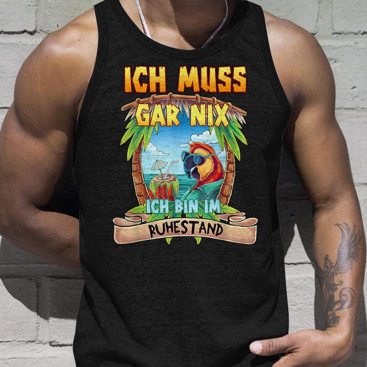 Ich Muss Gar Nichts Ich Bin Im Ruhestand Rentner Tank Top Geschenke für Ihn