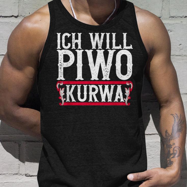 Ich Will Piwo Kurwa Original Pole Polska Poland Tank Top Geschenke für Ihn