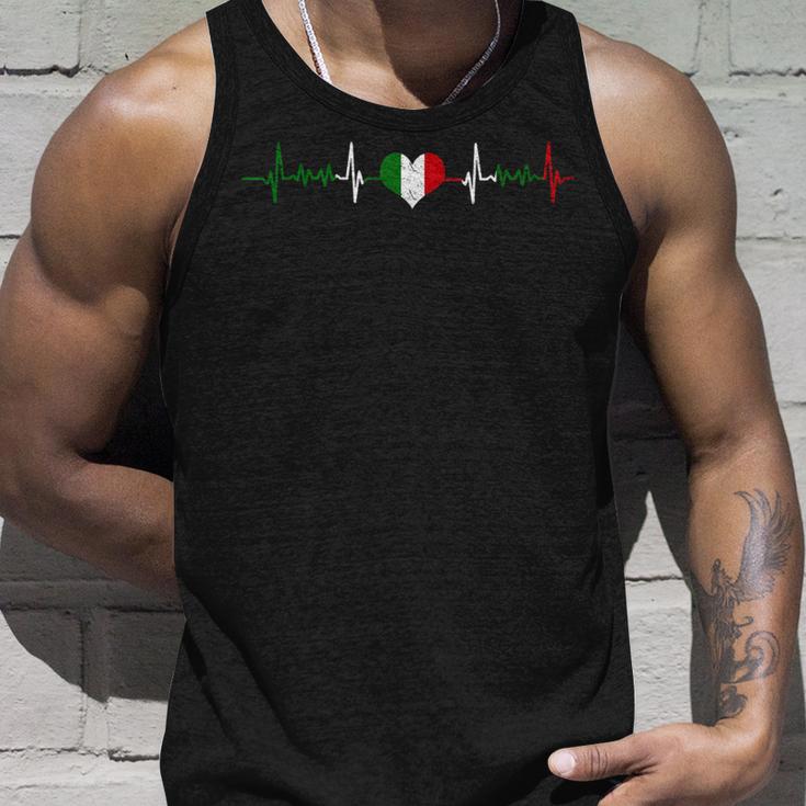 Italian Heart Rate Ecg Pulse Italiano Tank Top Geschenke für Ihn