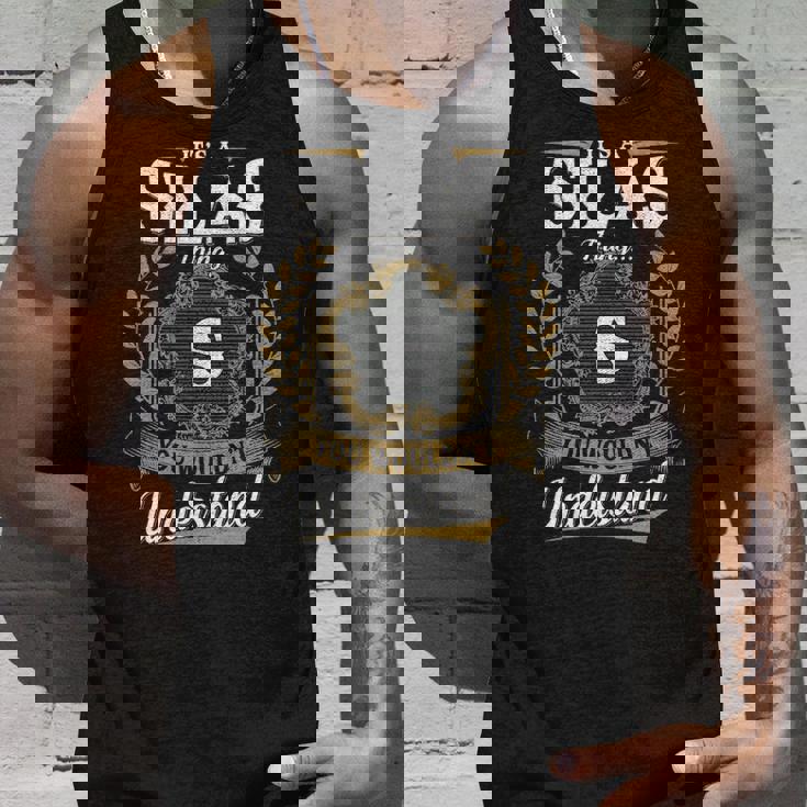 It's A Silas Thing You Wouldn't Understand Personalized Last Name Silas Family Crest Coat Of Arm Tank Top Gifts for Him