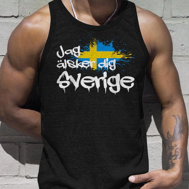 Jag Älsker Dig Sverige Sweden Holiday And Camping Tank Top Geschenke für Ihn