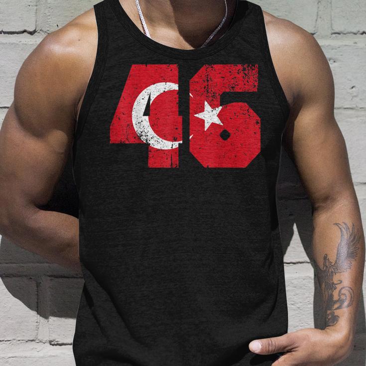 Kahramanmaras 46 Memleket Turkish Flag Tank Top Geschenke für Ihn