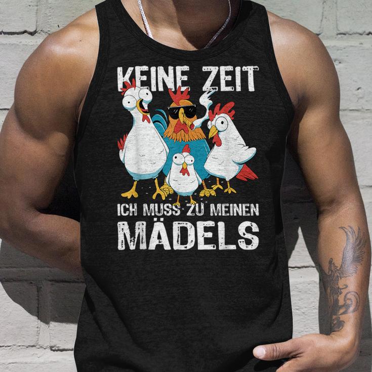 Keine Zeit Ich Muss Zu Mein Mäds Gockel Hühner Kein Zeit Ich Muss Tank Top Geschenke für Ihn