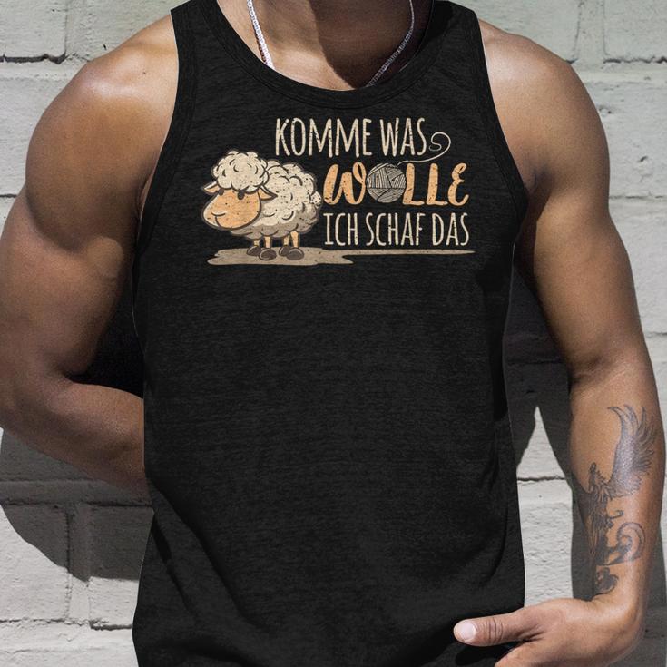 Komme Was Wolle Ich Schaf Das Bauern Bauernhof Wollschafen Tank Top Geschenke für Ihn