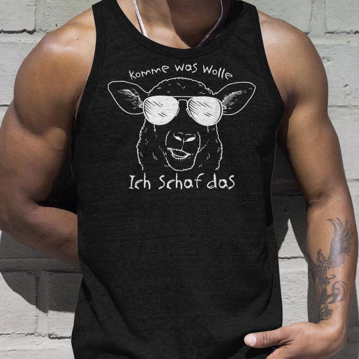 Komme Was Wolle Ich Schaf Das Optimism Postitiv Sheep Fun Tank Top Geschenke für Ihn