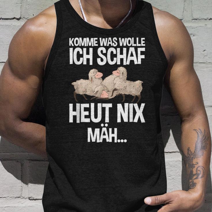 Komme Was Wolle Ich Schaf Heut Nix Mah Farmers Tired Sheep S Tank Top Geschenke für Ihn