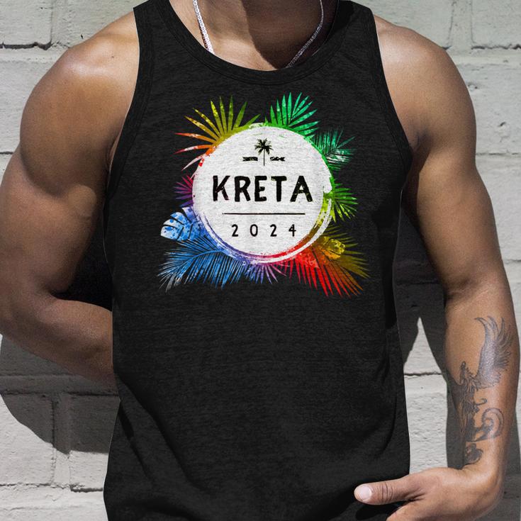 Kreta 2024 Colourful Travel Quote Tank Top Geschenke für Ihn