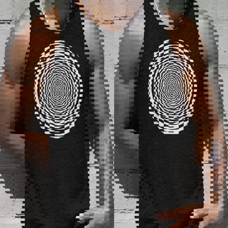 Labirinto A Spirale Trippy Ipnotico Di Trance Di Auto Di Turbinio Bianco Canotta Regalos para él