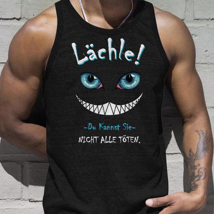 Lächle Du Kannst Sie Nicht Alle Töten Cat Laughter Tank Top Geschenke für Ihn