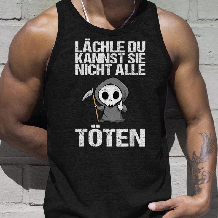 Lächle Du Kannst Sie Nicht Alle Töten Sarcasm Tank Top Geschenke für Ihn