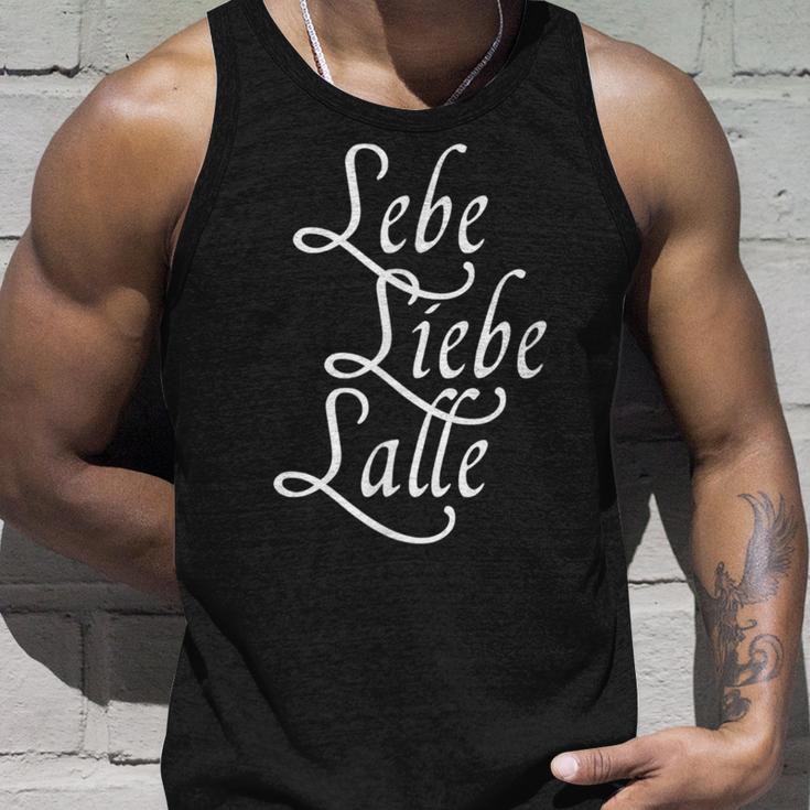 Lebe Liebe Lalle Trinkspruch Party Saufen Alcohol Jga S Tank Top Geschenke für Ihn