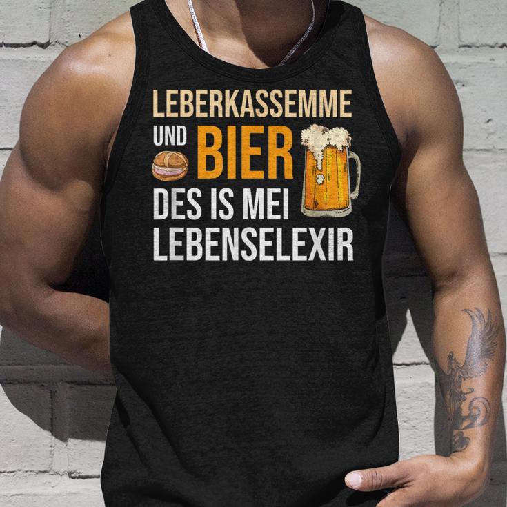 Leberkassmel & Bier Des Is Mei Lebenselexier Leberkas Tank Top Geschenke für Ihn