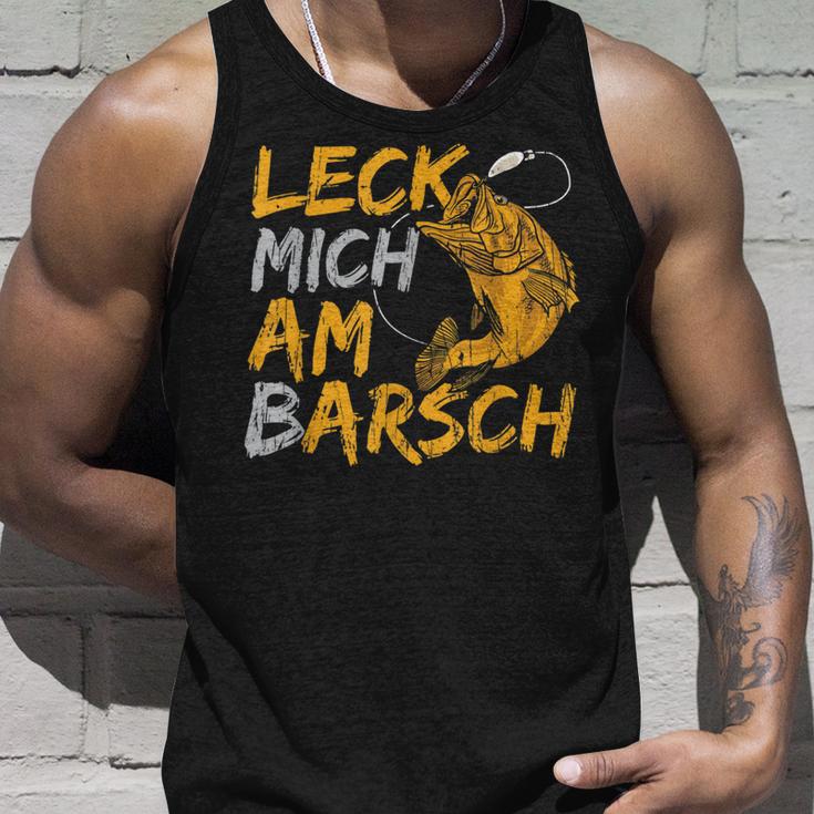 Leck Mich Doch Am Barsch Fischer Angler Sayings Father's Day Tank Top Geschenke für Ihn