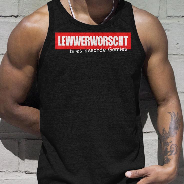 Lewwerworsche Is Es Beschde Gemies Palatine Humour S Tank Top Geschenke für Ihn