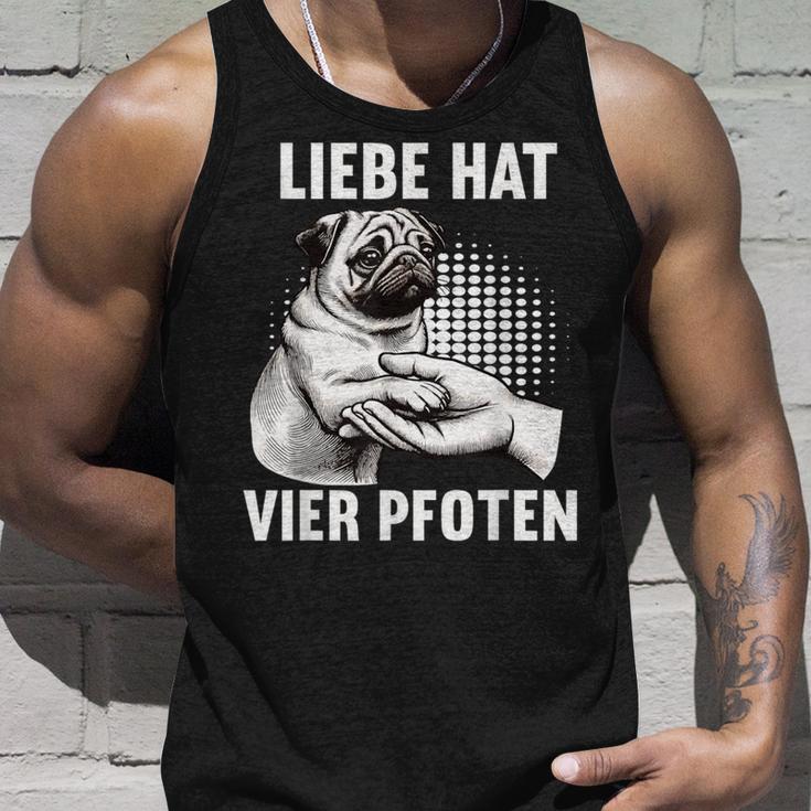 Liebe Hatier Pfoten Mops Pug Pug Dog Liebe Hatier Paw Tank Top Geschenke für Ihn