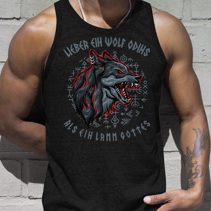 Lieber Ein Wolf Odin Als Ein Lamb Godiking Odin Wolf Tank Top Geschenke für Ihn