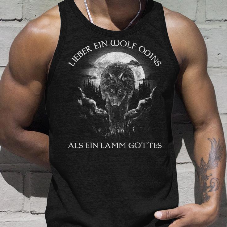 Lieber Ein Wolf Odins Als Ein Lamm Gottes Nordic Tank Top Geschenke für Ihn