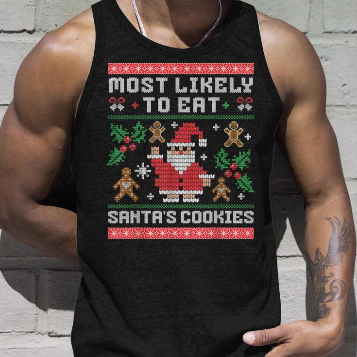 Am Liebsten Santas Kekse Essen Ugly Christmas Tank Top Geschenke für Ihn