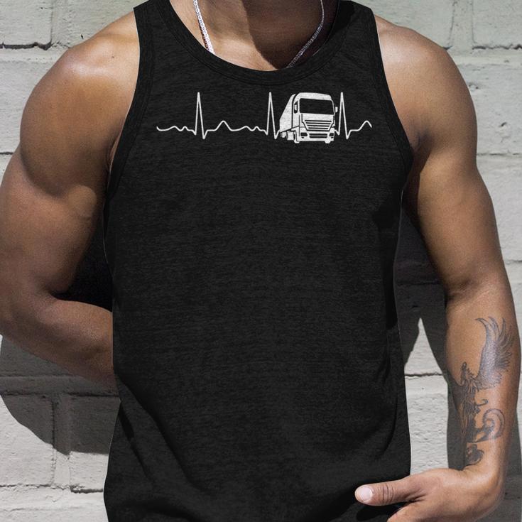 Lorry Driver Heartbeat Pulse Tank Top Geschenke für Ihn